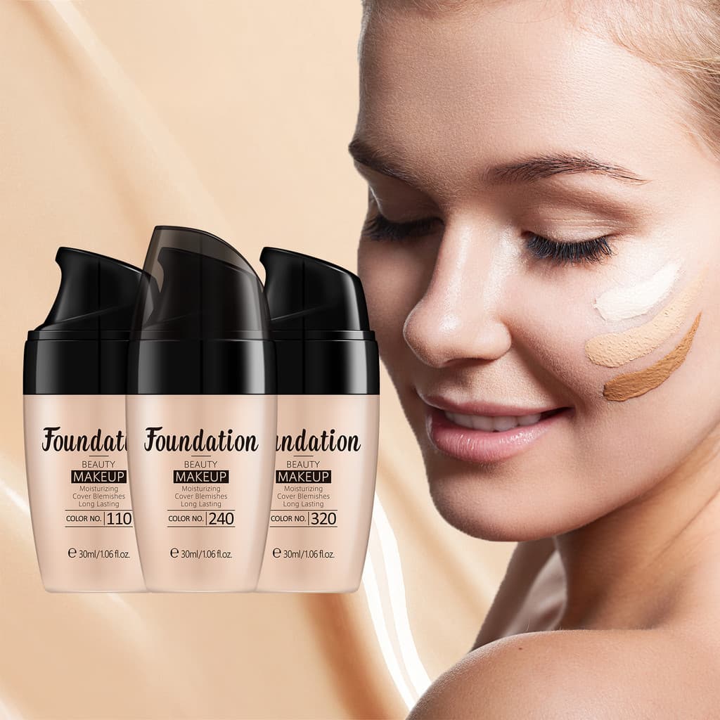 Base Líquida BB Cream Corretiva de Longa Duração para o Rosto, à Prova d'Água, Corretivo Líquido para Uniformizar o Tom 