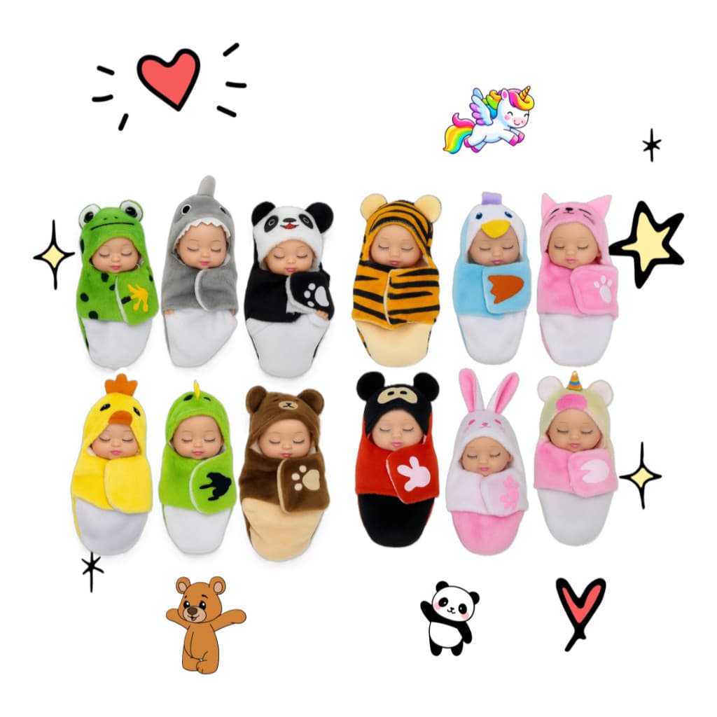 Mini Bonecas Bebê Reborn Realista Articuladas Colecionável Brinquedo Sleep Baby