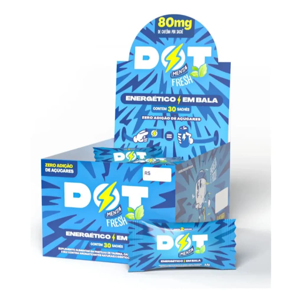Bala Energética Menta - 30 Sachês - Dot Energy