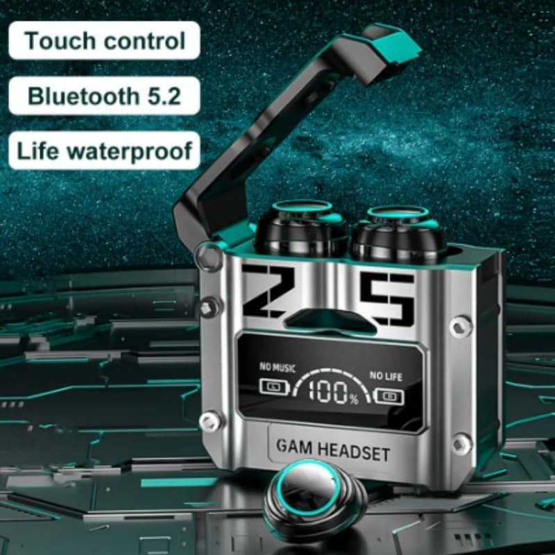 Sem Fio Bluetooth 5.3 TWS M25 Fone De Ouvido Novo À Prova D'água 9D Stereo Sports Earbuds LED Microphoe