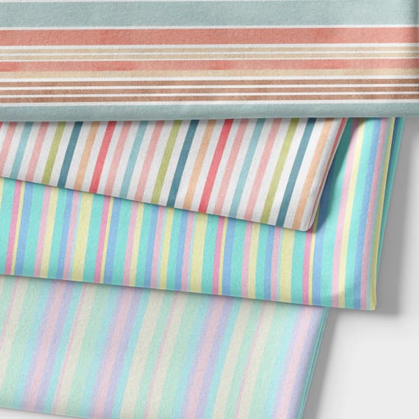 Tecido Tricoline Digital Estampas Listrados Coloridos 100% Algodão Patchwork Artigos De Ateliê