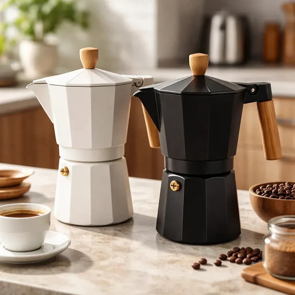 Cafeteira Italiana 6 Xícaras Chaleira Moka Alumínio Café Expresso  Fogão Preparo Panela Bule