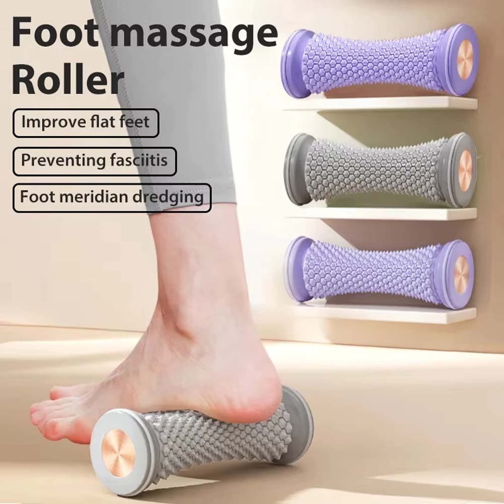 Massageador de Pés Rolo e Bola de Fáscia | Yoga Relaxamento Muscular Manual em Plástico