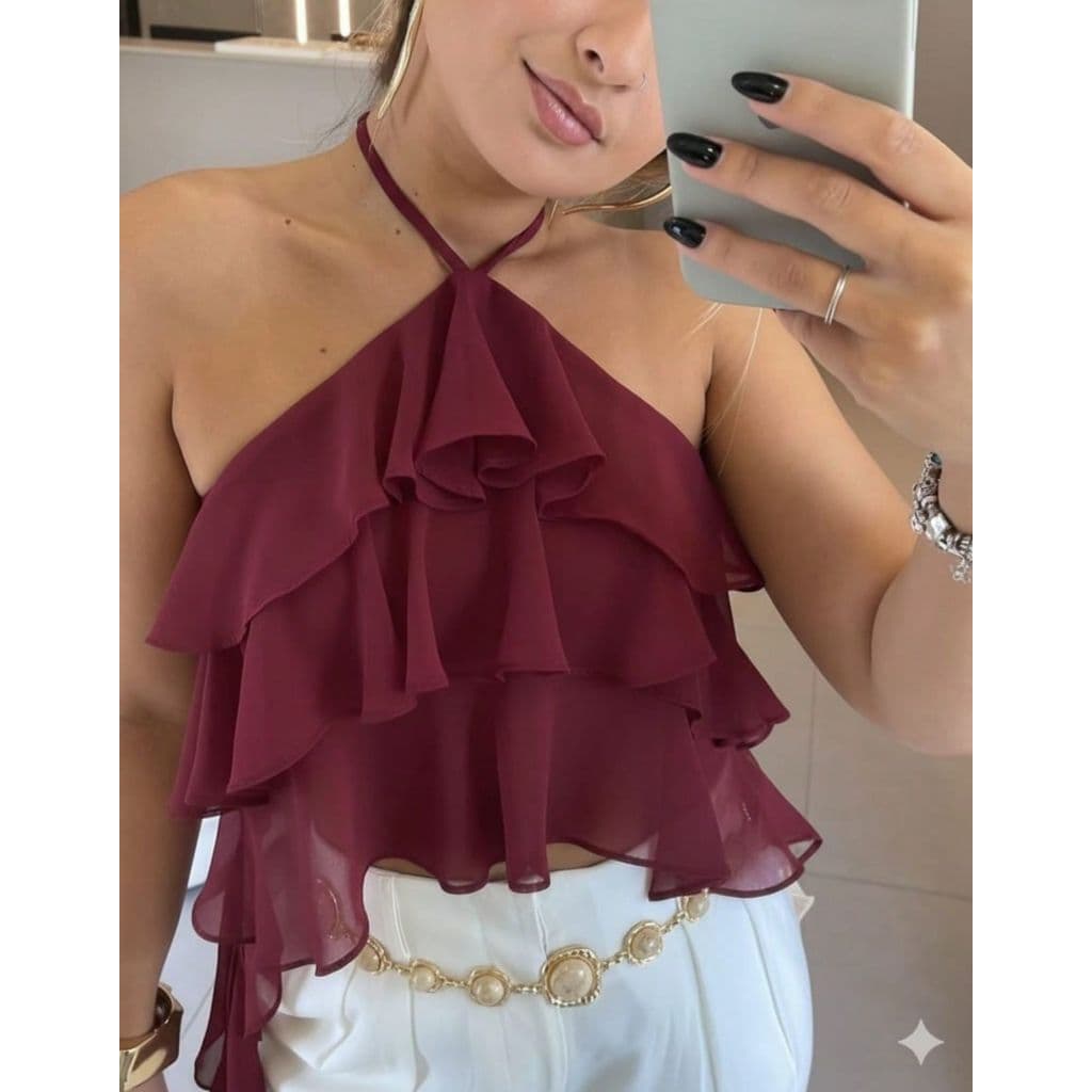 cropped feminino, cropped feminino chiffon, cropped de festa feminino, cropped elegante feminino, blusa feminina, top