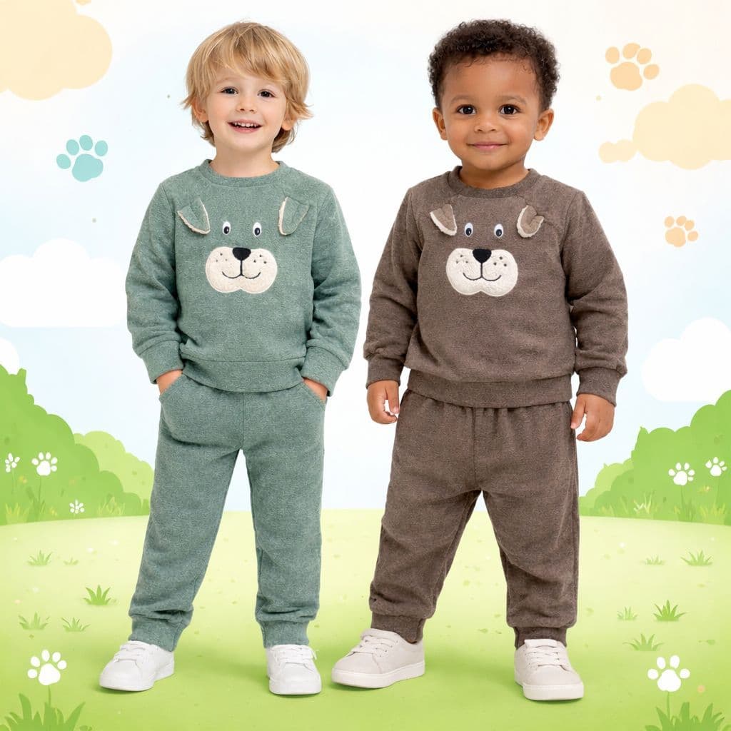 Conjunto Bebê Menino Moletom Flanelado Inverno de Frio Quentinho Infantil Conjunto Bebê Roupa Grossa
