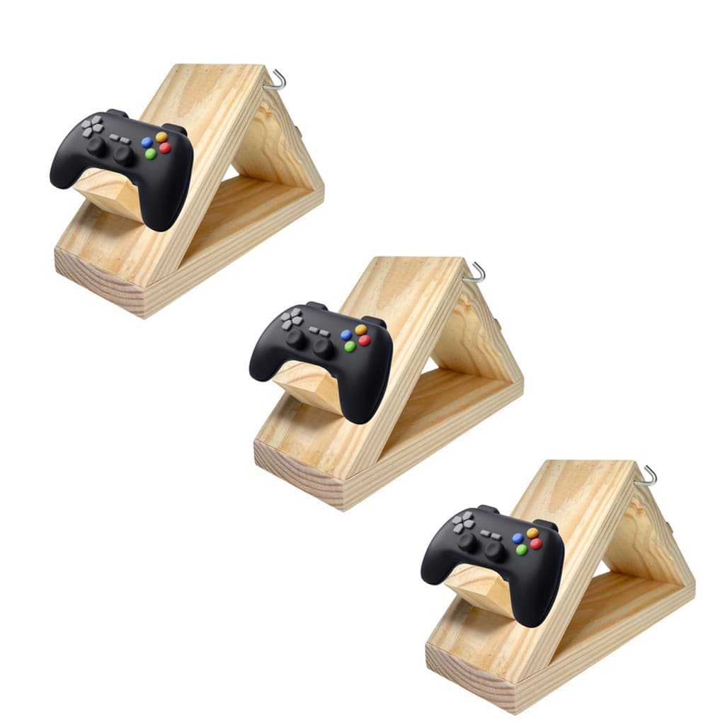 Suporte Chaveiro Controle Vídeo Game Madeira plantar 26,5cmx15cm Organizador Gamer Controle Chaveiro