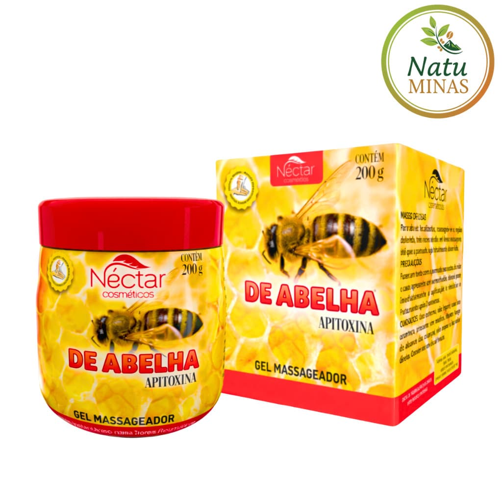 Kit 3 Unidades | Gel Massageador Abelha Néctar Cosméticos Original 200g