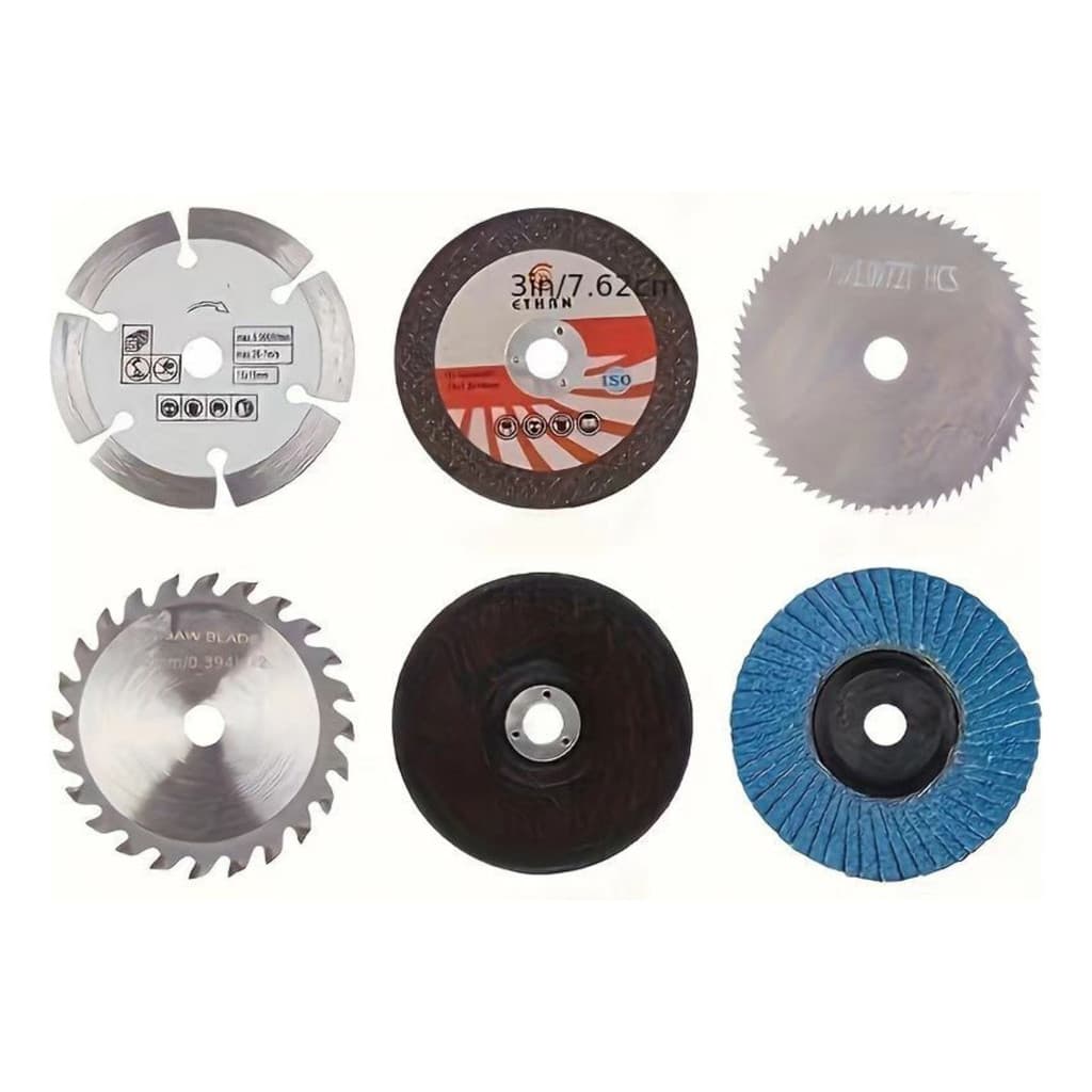 6 Pçs 75mm Discos Para Mini Esmerilhadeira Angular Furo 10mm, Lâminas Corte E Lixa Para Metal, Inox, Madeira E Pedra