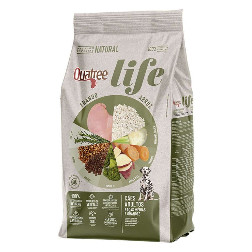 Ração Quatree Life Cães Adultos Raças Médias e Grandes 15kg
