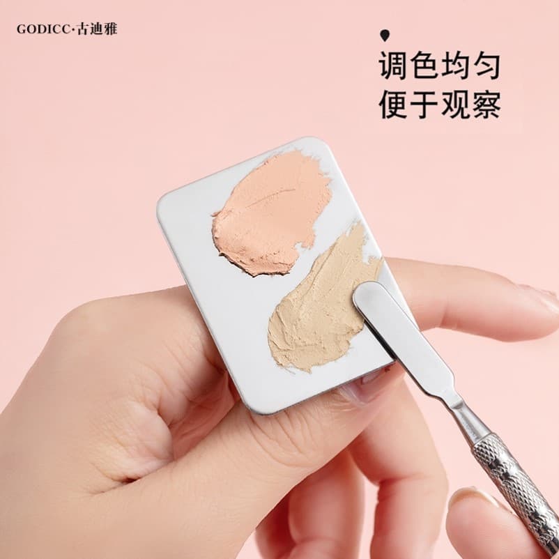 Paleta de base líquida maquiagem Manicure maquiagem artista dedicado anel de dedo de aço inoxidável maquiagem paleta de 