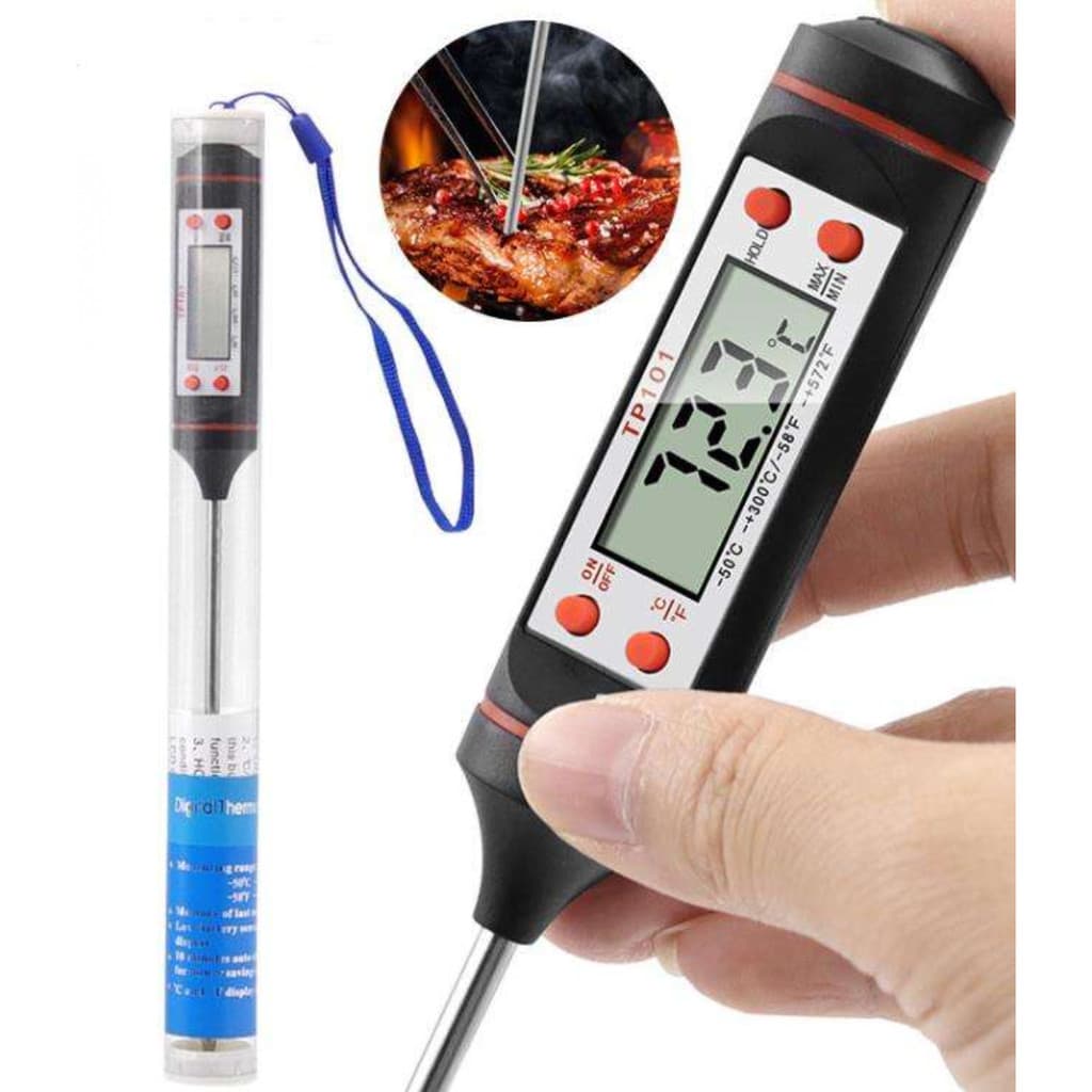 Termômetro Culinário Digital Espeto Alimentos Cozinha Água LWJ144
