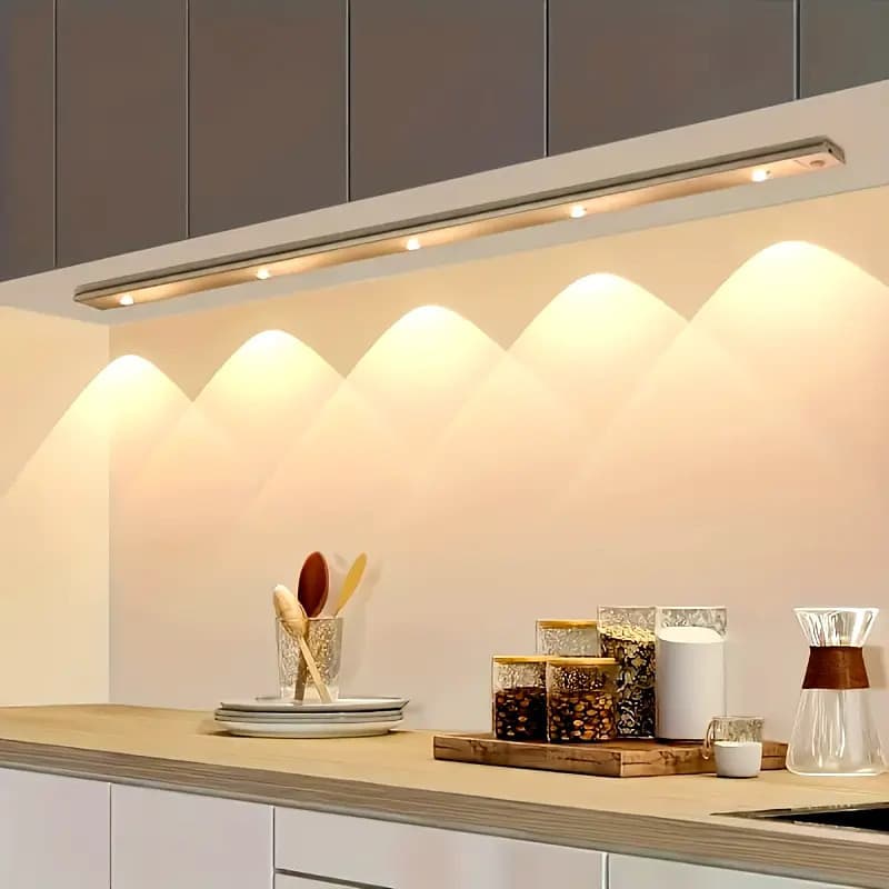 Luminaria 3 Cores 30/40/50/60/80CM Luz LED Sem Fio sensor De Inteligente Do Guarda-Roupa Quarto De Carregamento USB