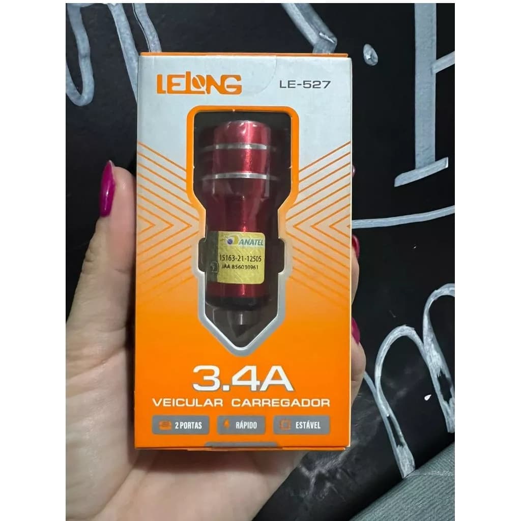 Carregador Veicular 3.4A Lelong Le-527 20 unidades