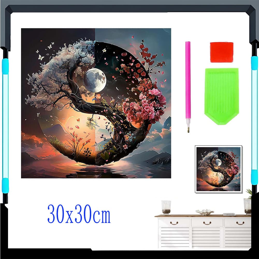 Yin Yang Pintura DIY Kit de Pintura Diamante 5D Pintura Diamante