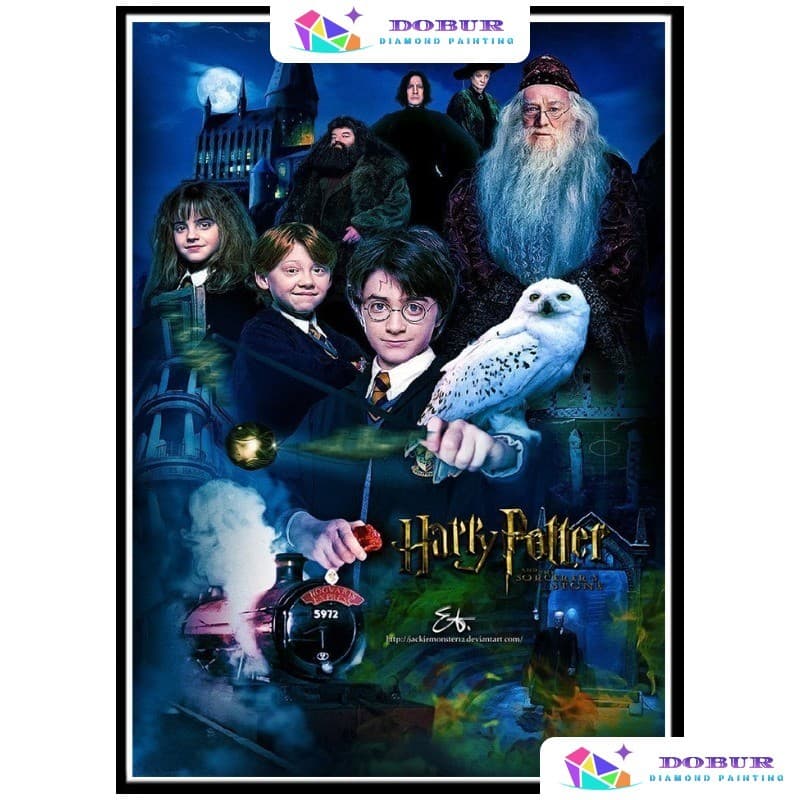 DOBUR | Conjunto De Pintura Diamante Harry Potter 5D DIY Redondo/Quadrado Completo Broca Tela Com Número Artesanato Pres