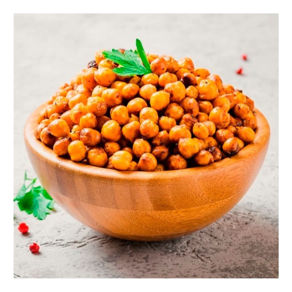 Grão-de-Bico Torrado Mel e Mostarda Snack Fit Crocante Petisco Saudável Rico em Proteína Sem Fritura