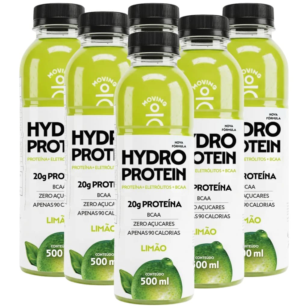 Moving Hydro Protein 6x500ml Limão 20g proteína + BCAA