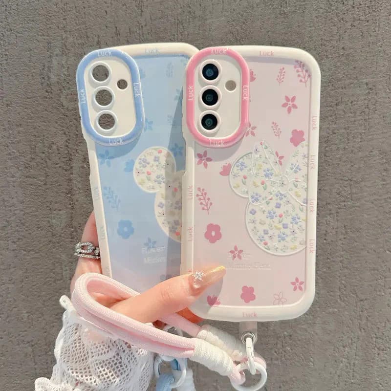 Capinha Capa Para Samsung A03 A04 A05 A12 A13 A15 A23 A32 A35 A50 A52 A71 A72 Silicone À Prova de Choque Cabeça Mickey