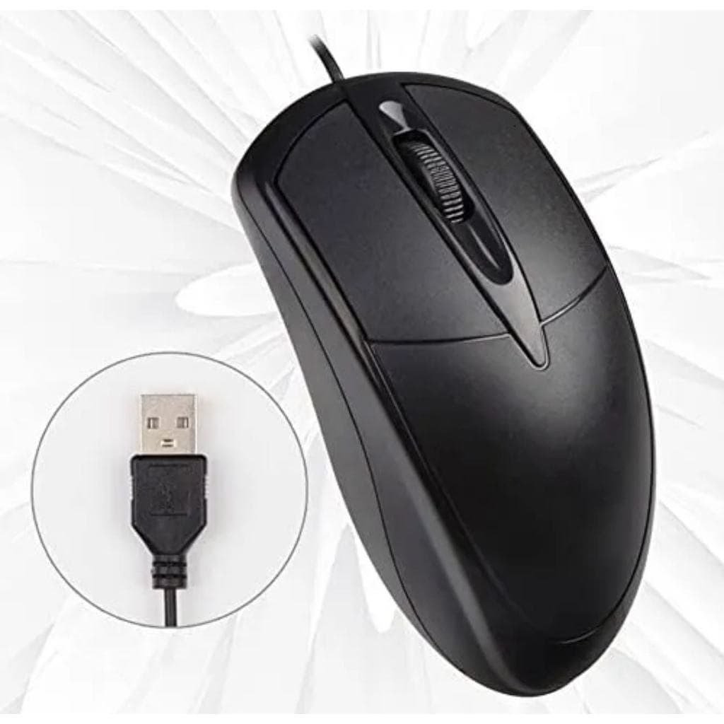 Mouse Óptico USB Com Fio 1200DPI Silencioso Design Ergonômico N1600 Para PC Notebook Office