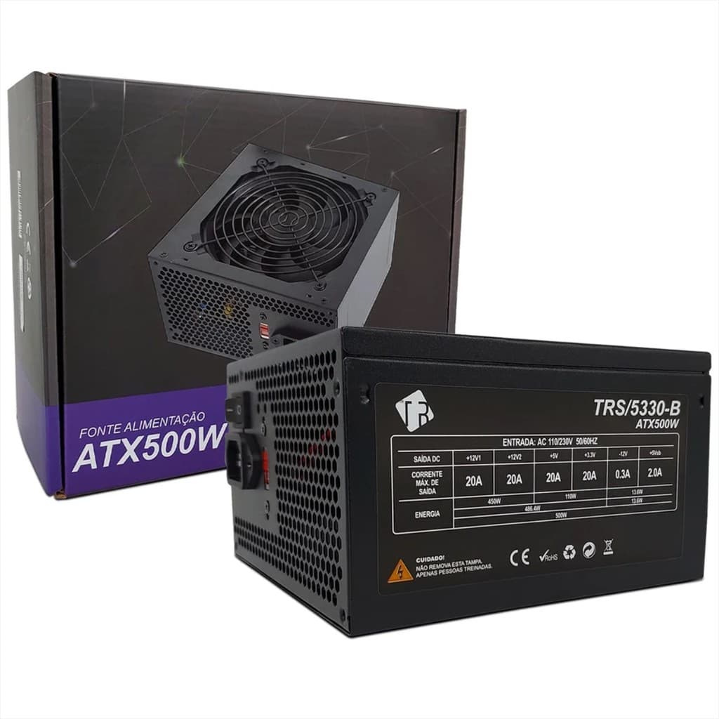 Fonte 500W Tronos TRS/5330-B - ATX - Preto - Bivolt