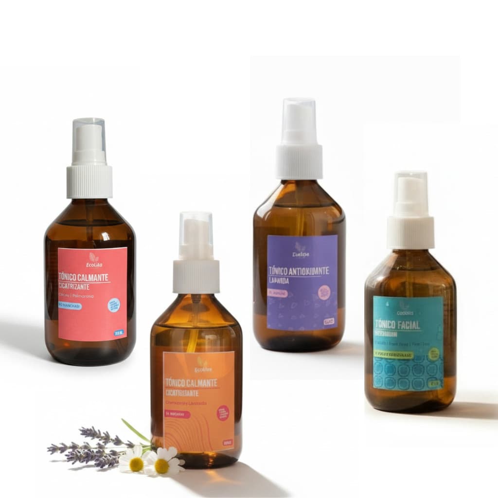 Tônico Facial Natural Ecolita | Acne, Oleosidade, Hidratação e Anti-idade | Vegano & Artesanal