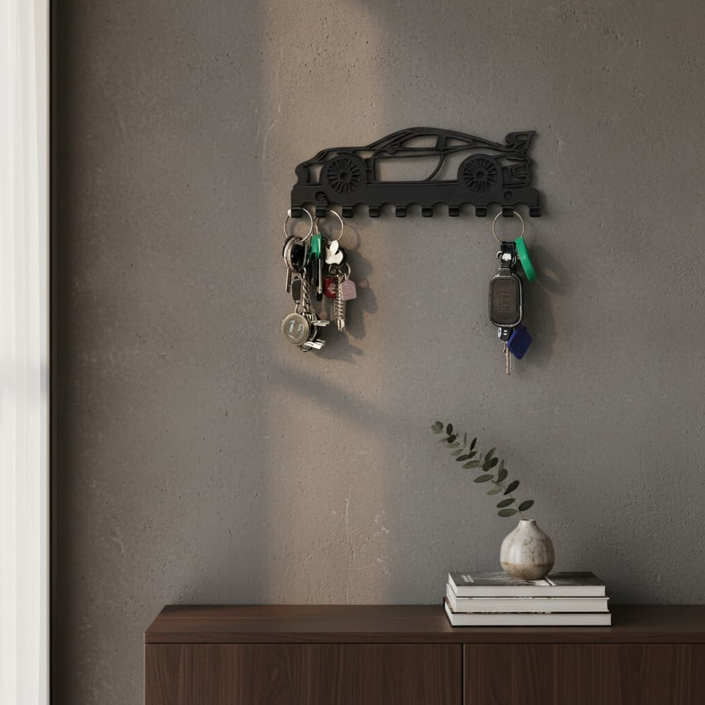 Porta Chaves Carro Esportivo Corrida Parede Decorativo