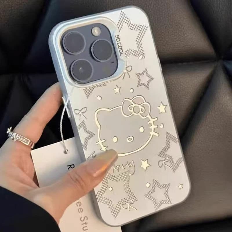 Anti-impacto silicone Capinha capa Fosco HELLO KITTY para Samsung A15 A16 A17 A72 A32 A54 S23 S24 S25 FE ULTRA