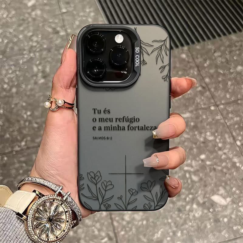 Capinha Para iphone 13 11 12 14 15 16 17 pro max 16E 17 AIR 7 8 plus XS XR XS MAX Padrão bíblico