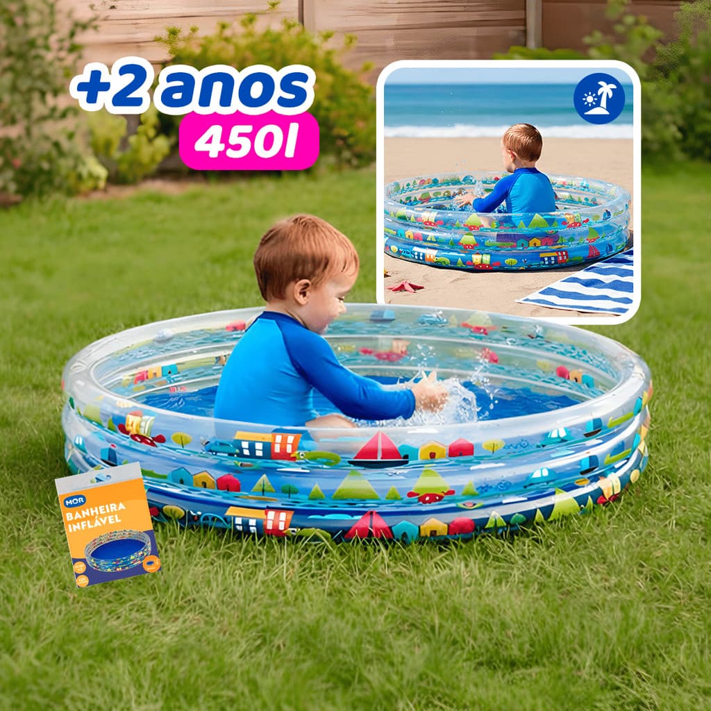 Banheira Piscina Infantil Inflável Redonda 450 Litros Mor
