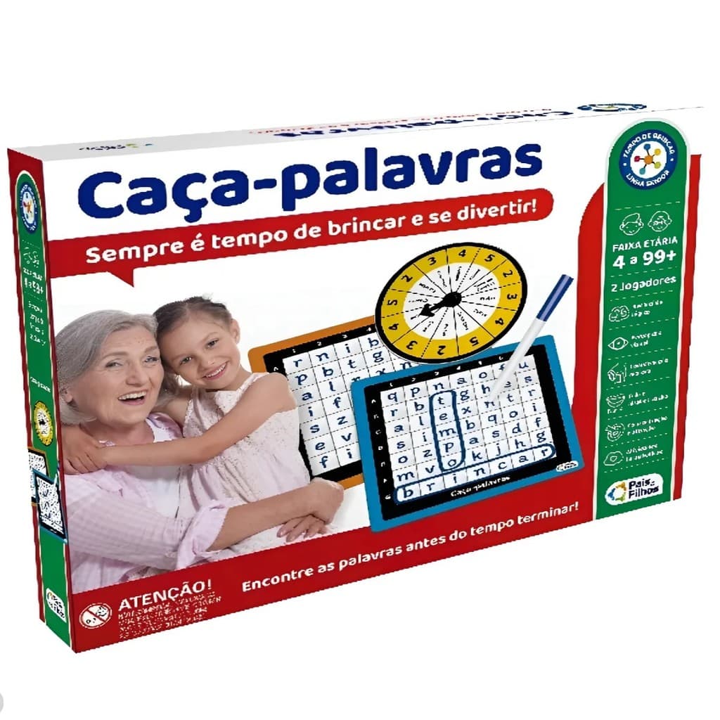 Caça Palavras Jogo De Mesa Familia Ampulheta Game Educativo
