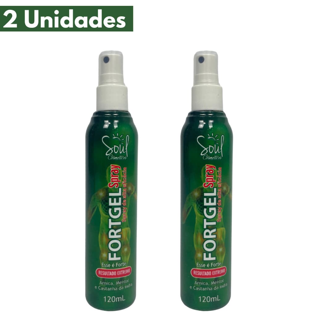 Kit 2 Fortgel Spray Massageador Soul Cosméticos 120mL