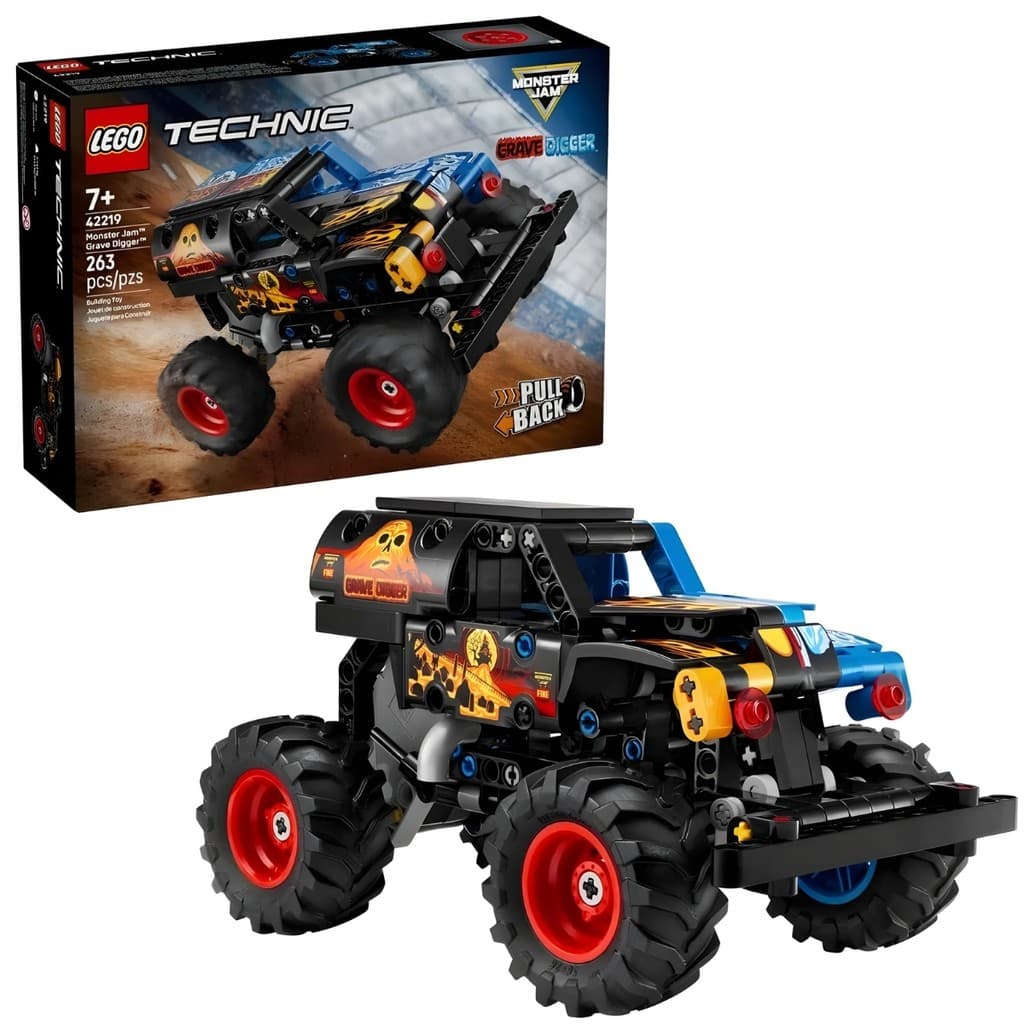 Technic Monster Jam Grave Digger Fogo e Gelo Blocos De Montar 42219 - LEGO