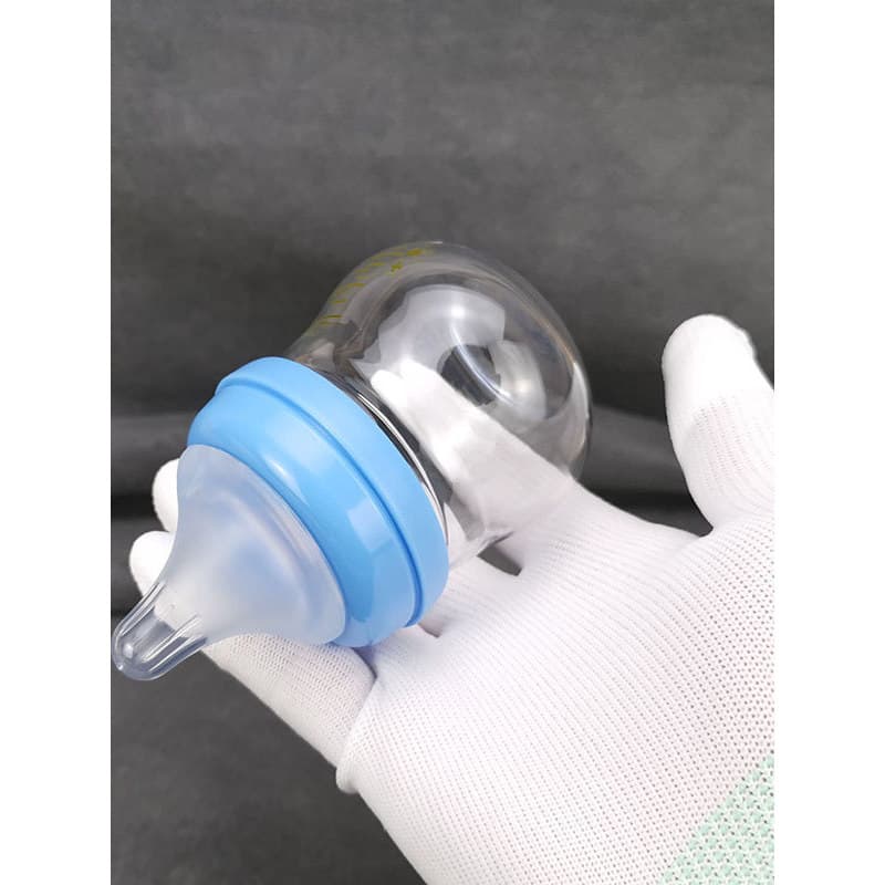 Mamadeira de vidro especial para recém-nascidos, grande diâmetro, 80ml, pequena capacidade, bebê recém-nascido, Anti-cól