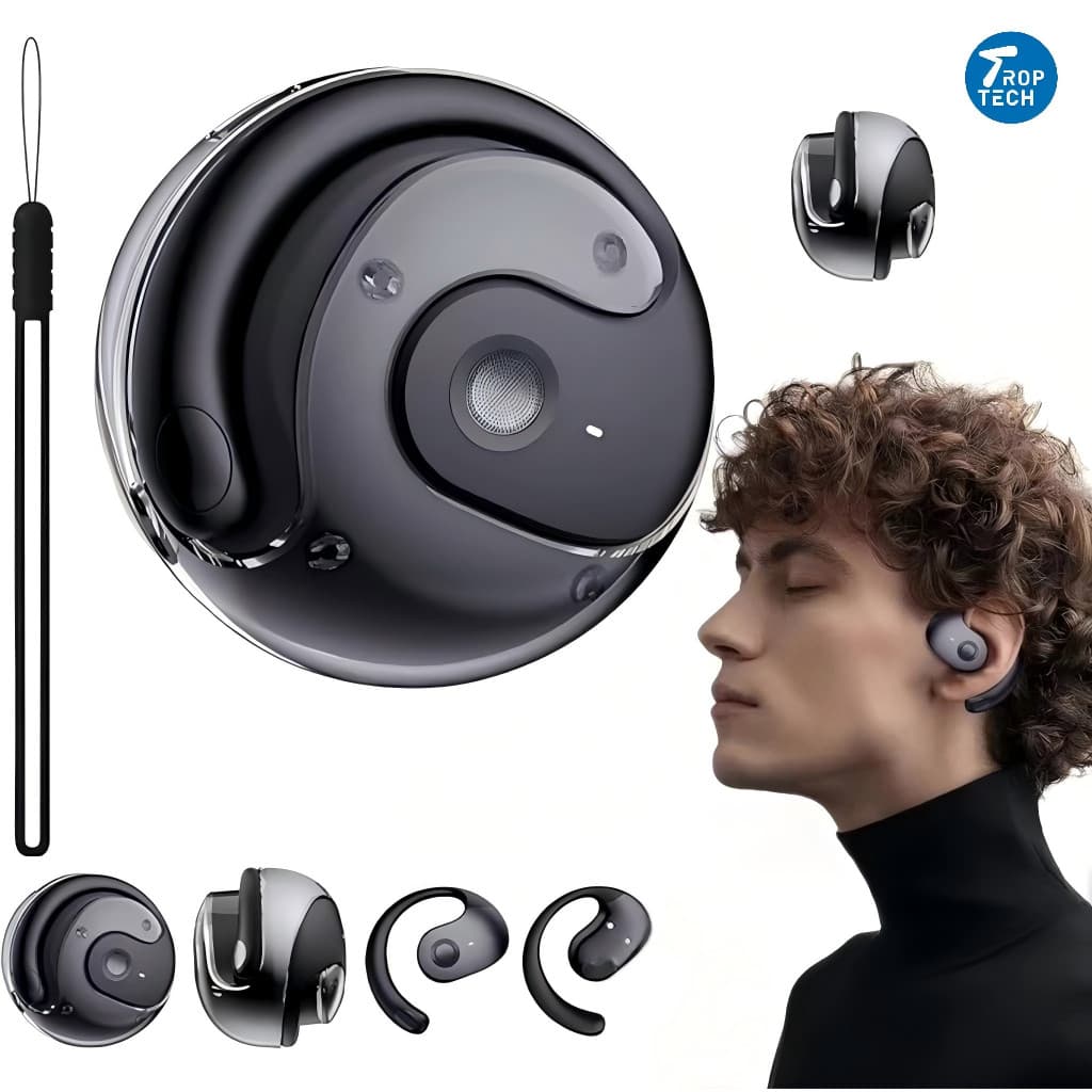 Fone de ouvido Sem fio Bluetooth  Ergonômico TWS Suporte Orelha Pendurada Anti-queda