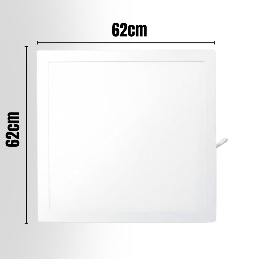 Kit 5 Plafon Painel Led 40W Luminaria Embutir Bivolt 127v 220v 62x62cm Luminaria Caixa alta