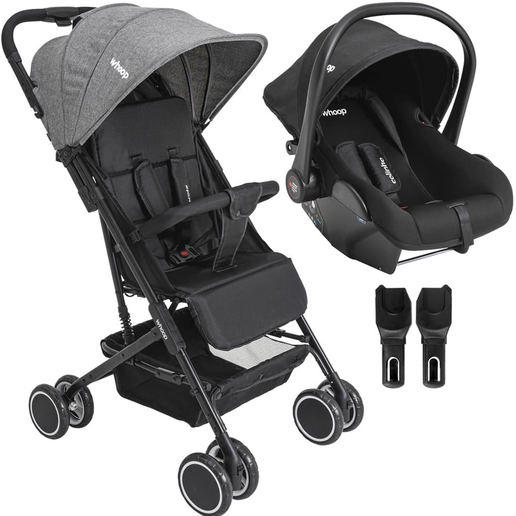 Carrinho de Bebe com Bebe Conforto Colinho Kiddo Mascote Grafite