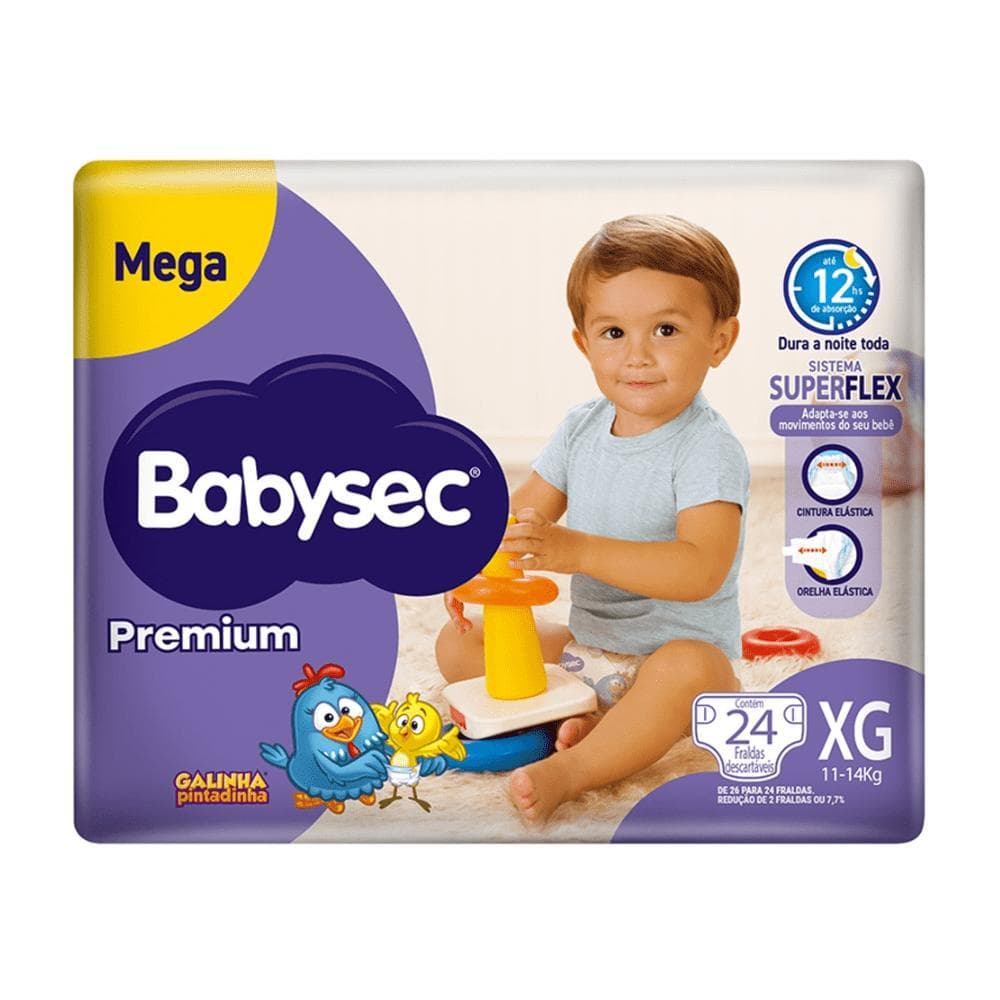FRALDA BABYSEC XG C/24 PREMIUM MEGA