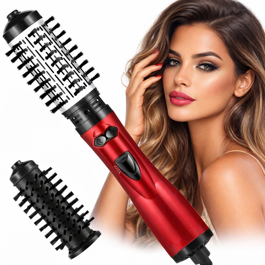 Escova Rotativa Elétrica 2 em 1 Secadora e Modeladora de Cabelo Profissional 110V