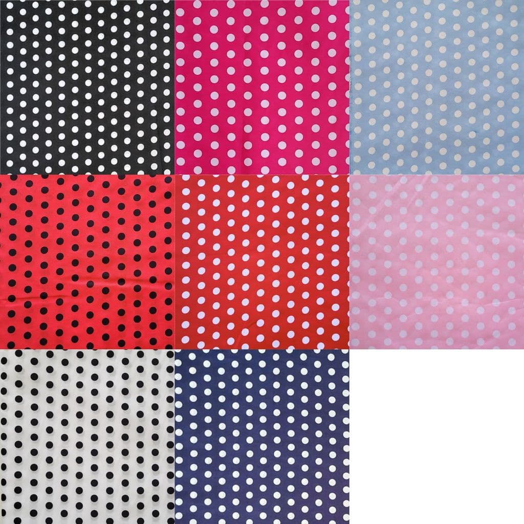 Tecido Tricoline Poá Grande 1,00m x 1,50m 100% Poliéster Para Artesanato Patchwork Costura Decoração