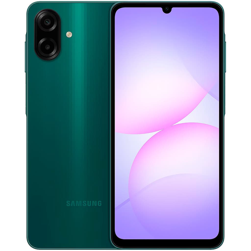 Smartphone Samsung A07 128GB Verde 4GB RAM Tela 6,7" Câmera Dupla + Selfie 8MP Celular