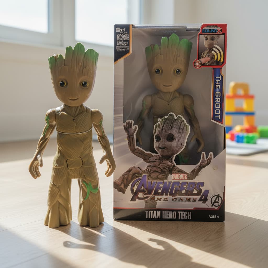 Boneco Groot Vingadores Articulados 30cm Com Som E Luz