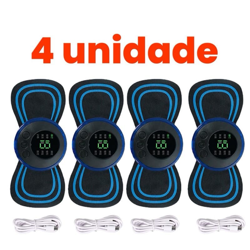 Kit 4Mini Massageador Elétrico Portátil Cervical Alivio da dor Muscular