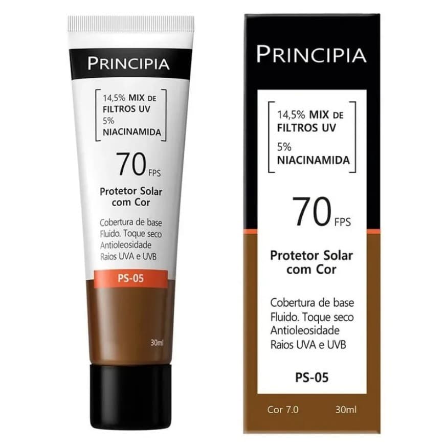 Protetor Solar Facial Principia FPS 70 Cor 7.0 PS-05 30ml