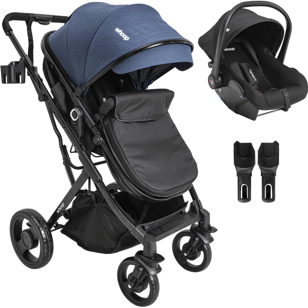 Carrinho de Bebe Kiddo Vox II Bebe Conforto Colinho Marinho