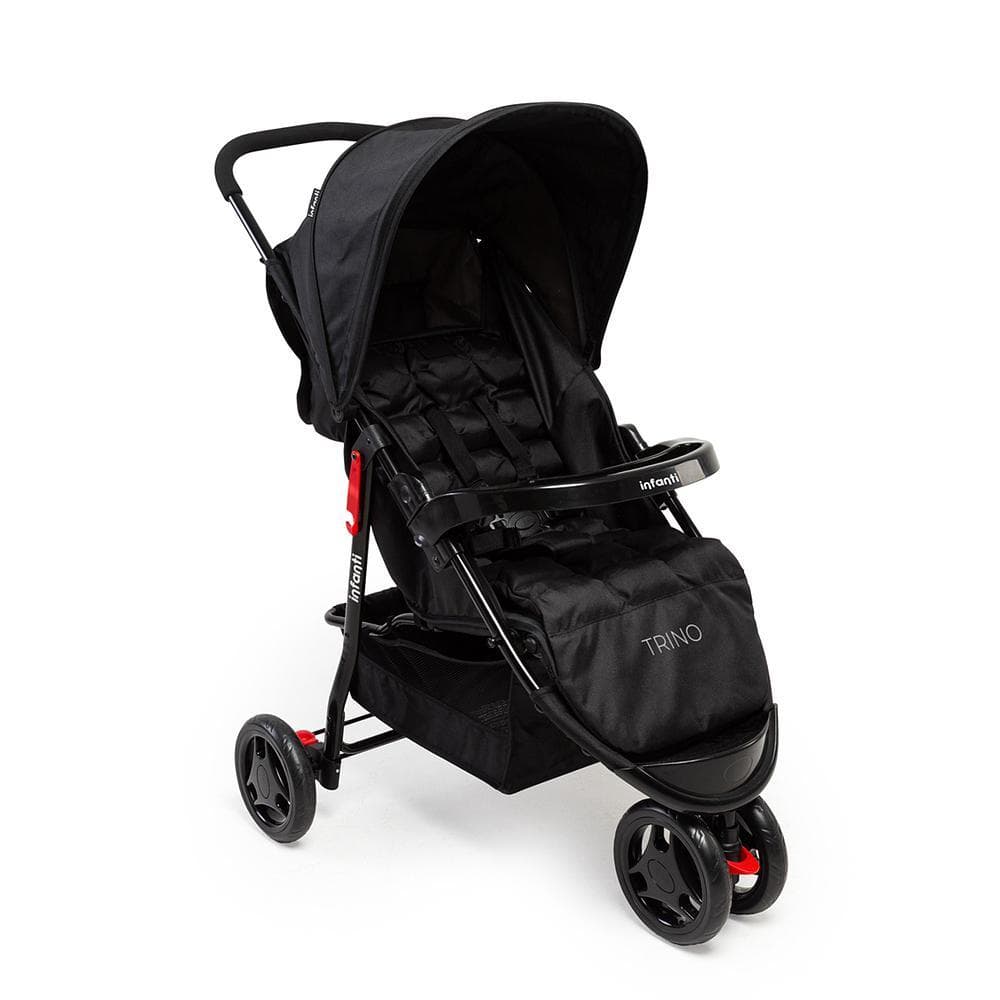Carrinho de Bebê Trino Infanti 3 Rodas 0-15kg Preto