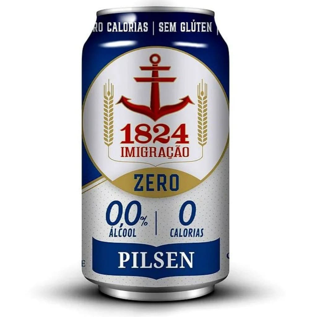 Cerveja Imigração 1824 pilsen Sem Álcool e sem Glúten 350mL
