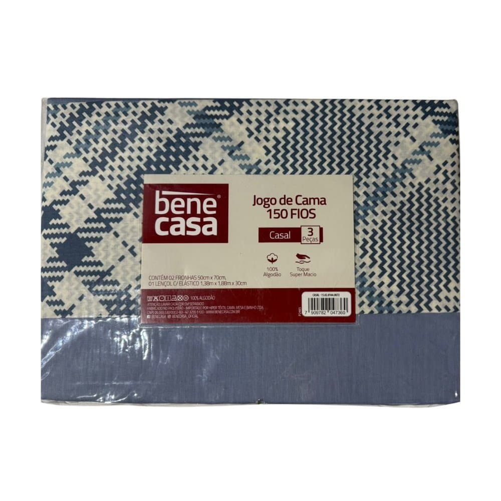 Jogo de Cama Lençol Casal 150 fios - Bene Casa  Casal - 04
