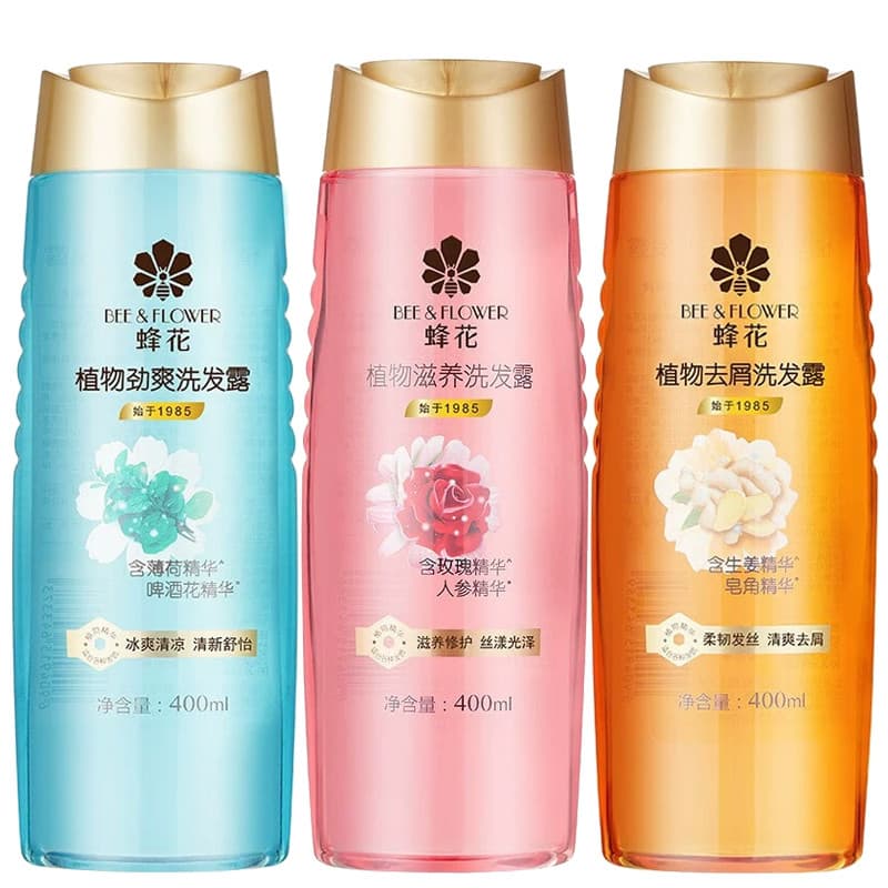 Bee Botanical Shampoo 400ml Anticaspa Refrescante Hidratante Shampoo Condicionador de Cabelo Macio para Homens e Mulhere