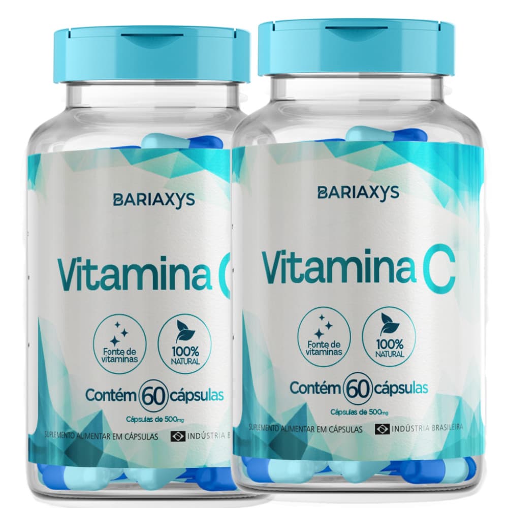 Suplemento Vitamina C E Zinco Bariasys Alta Absorcao 60 Un - 2 potes pura qualidade