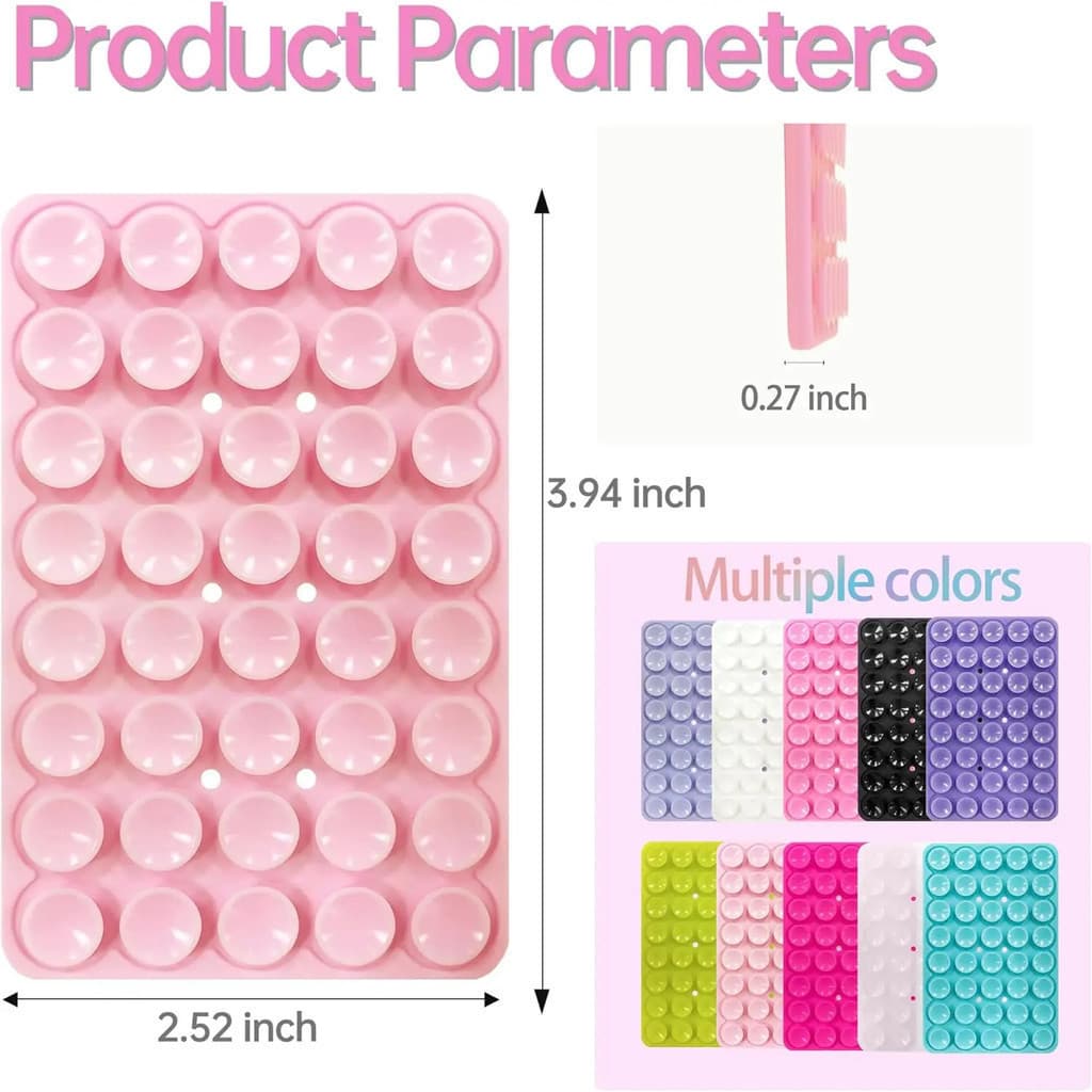 Suporte Prático Capinha de Silicone com Ventosa para Espelhos e Superfícies - 24/40 furos